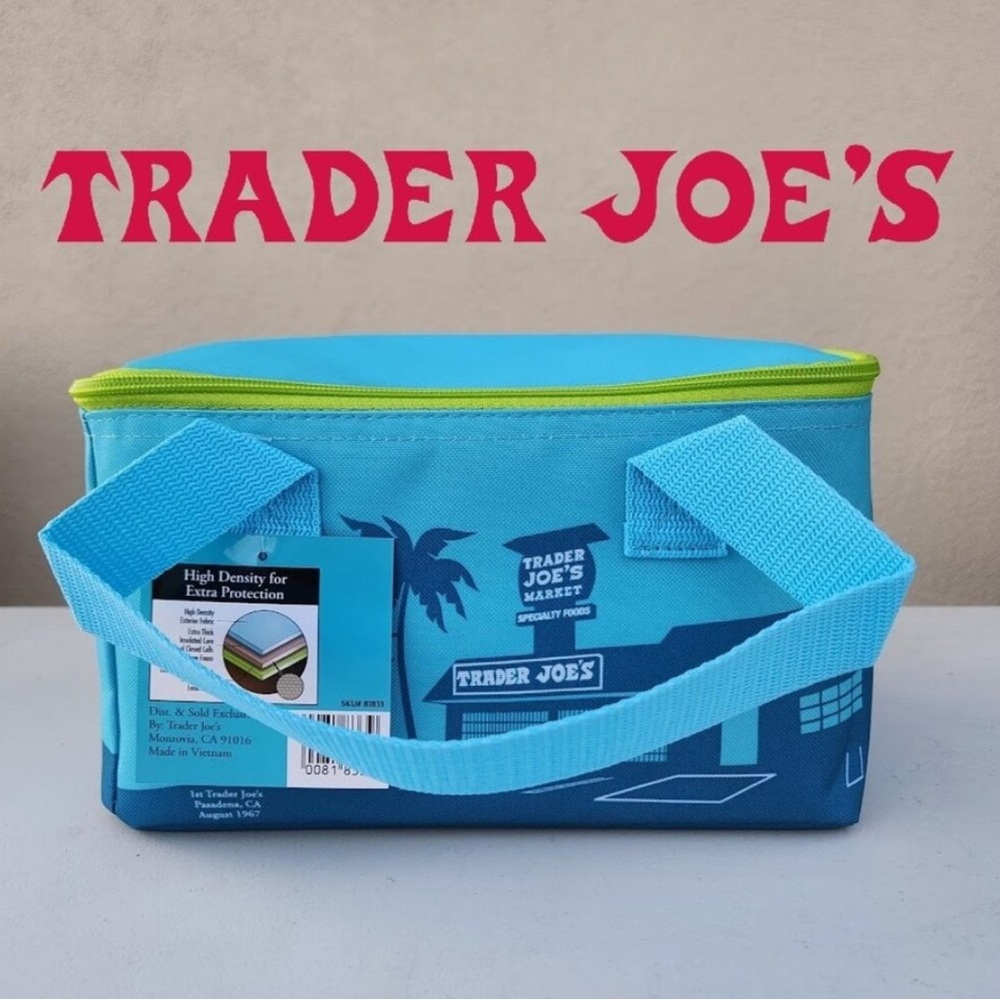 New Trader Joe's Mini Insulated Bags Blue Color Lunch Box NEW LIMITED EDITION
